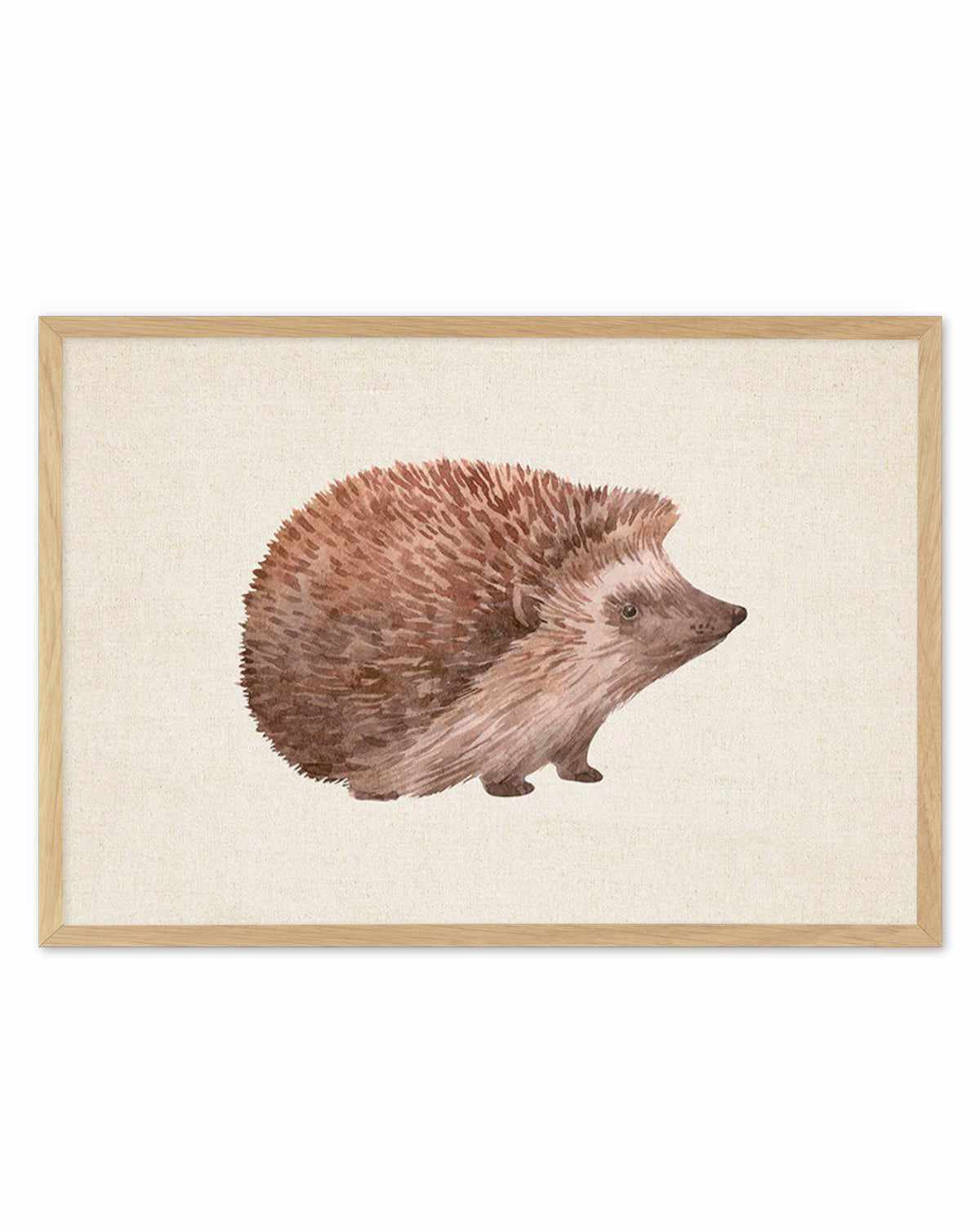 Hedgehog on Linen I | LS Art Print