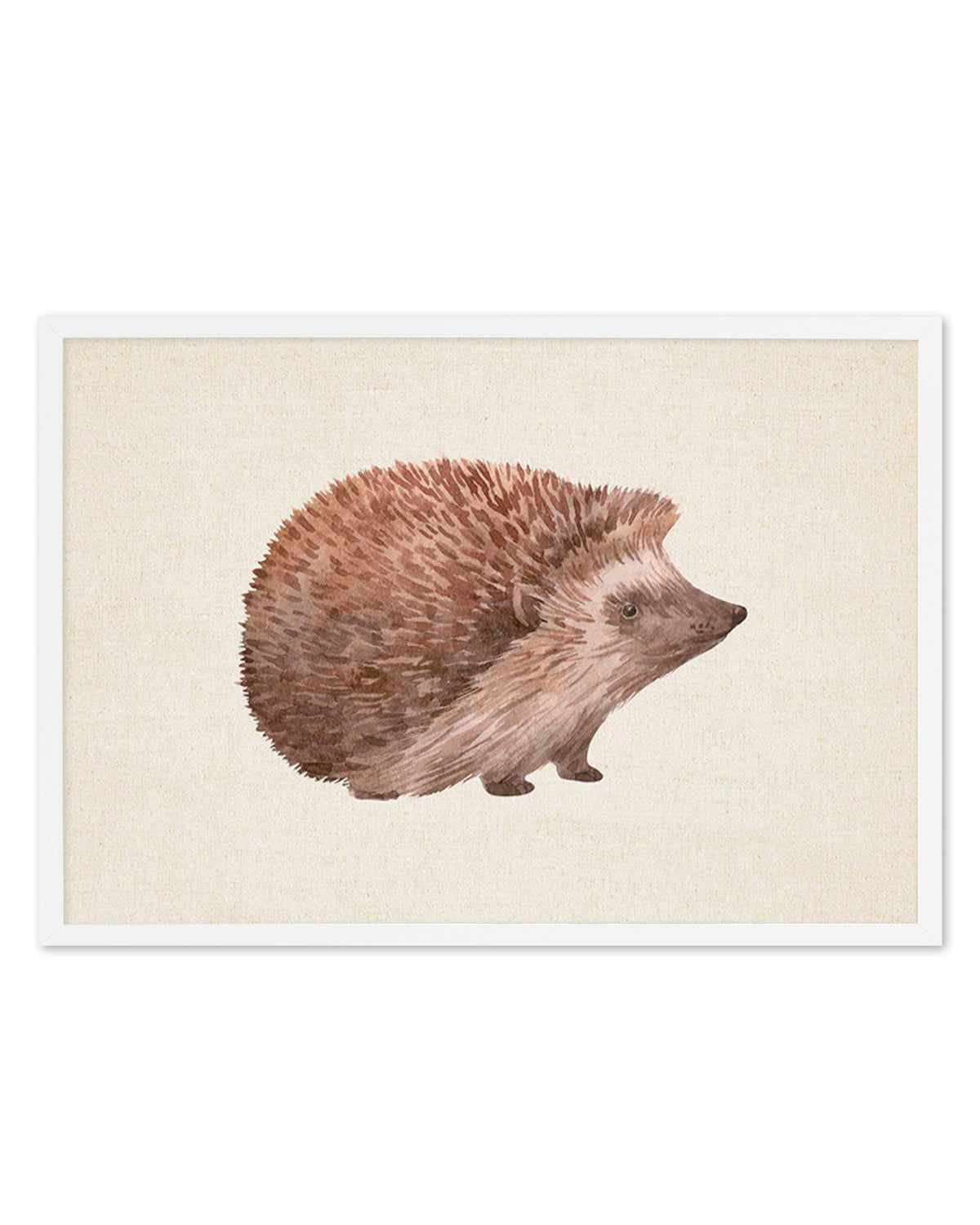 Hedgehog on Linen I | LS Art Print