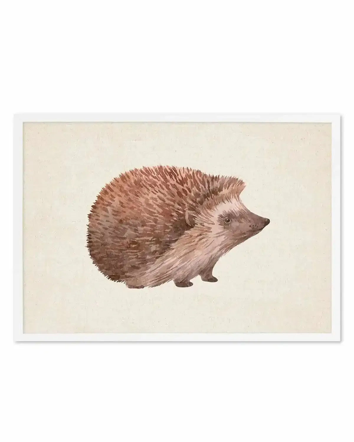 Hedgehog on Linen I | LS Art Print from Olive et Oriel where you can shop wallpaper and artworks online