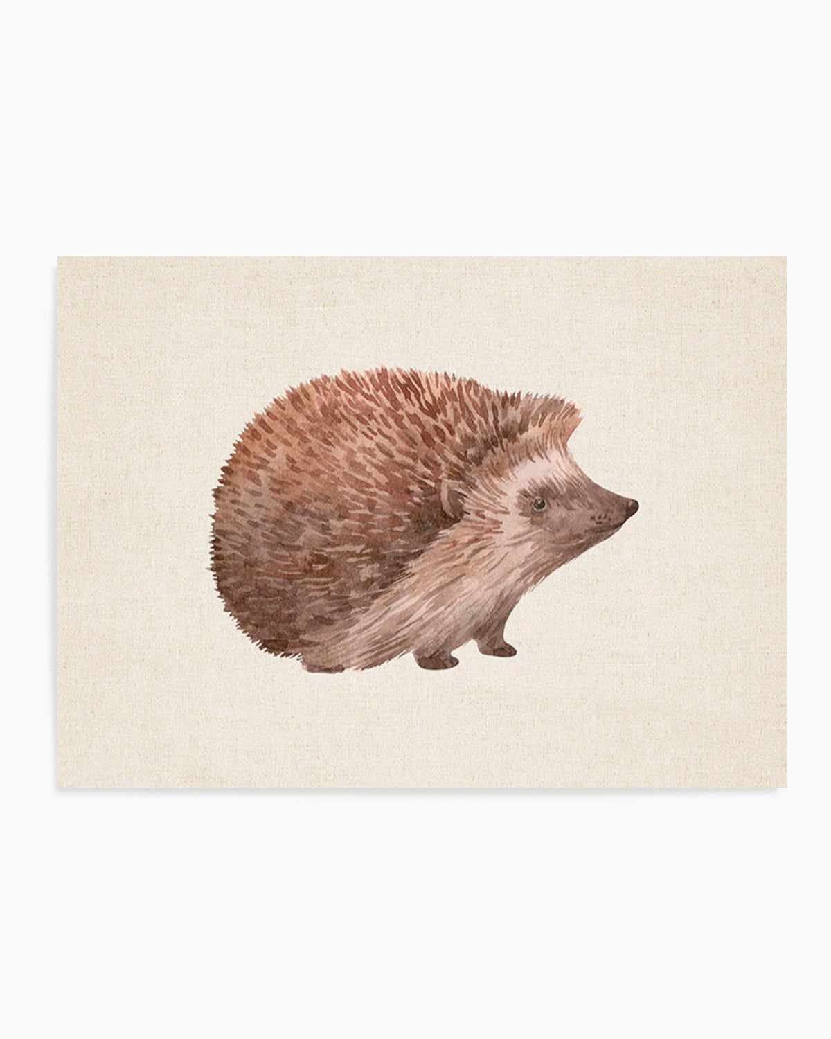 Hedgehog on Linen I | LS Art Print