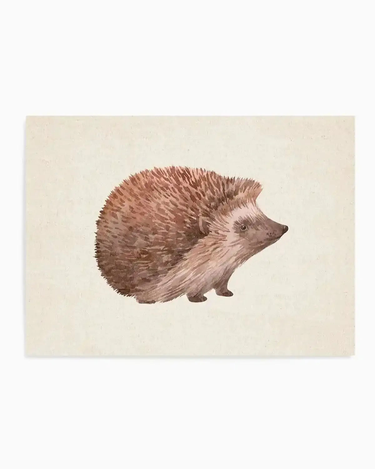 Hedgehog on Linen I | LS Art Print from Olive et Oriel where you can shop wallpaper and artworks online