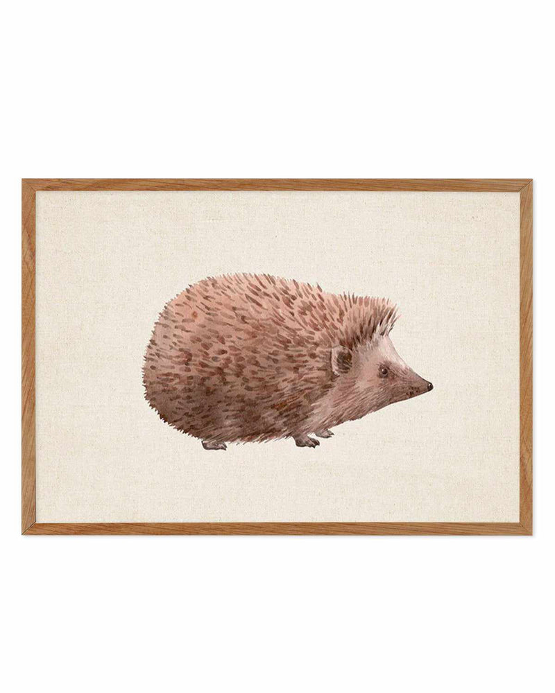 Hedgehog on Linen II | LS Art Print