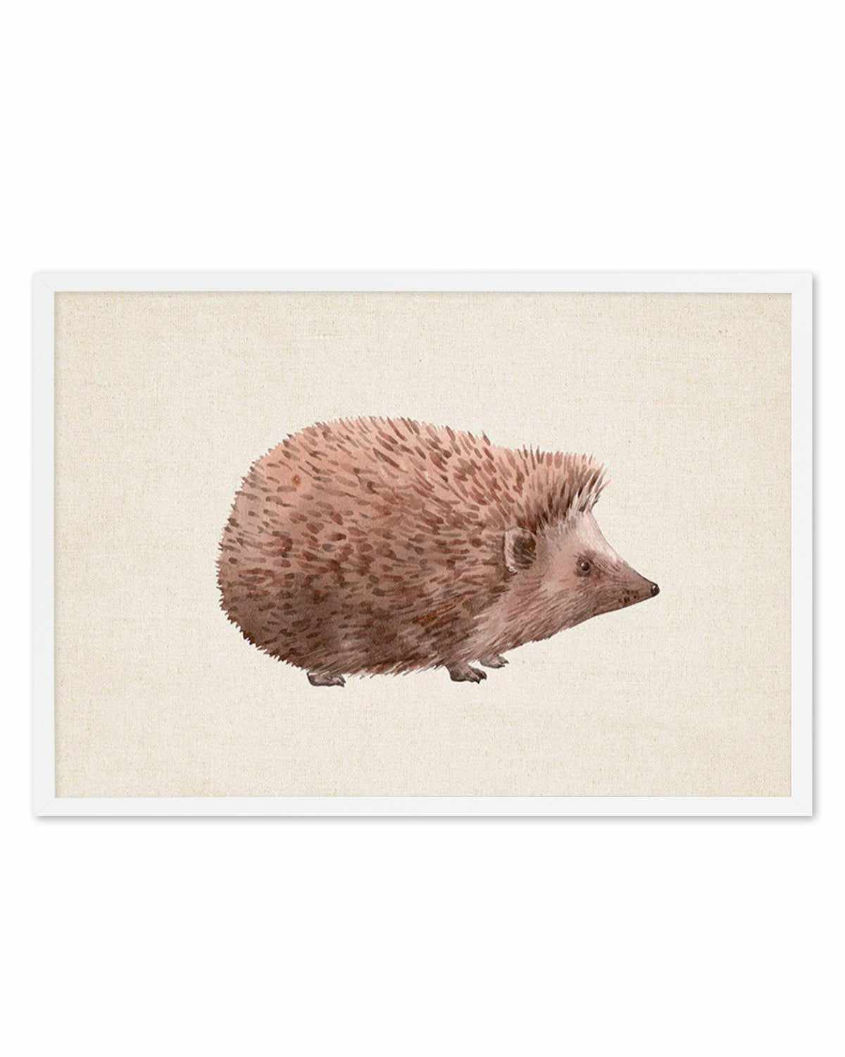 Hedgehog on Linen II | LS Art Print