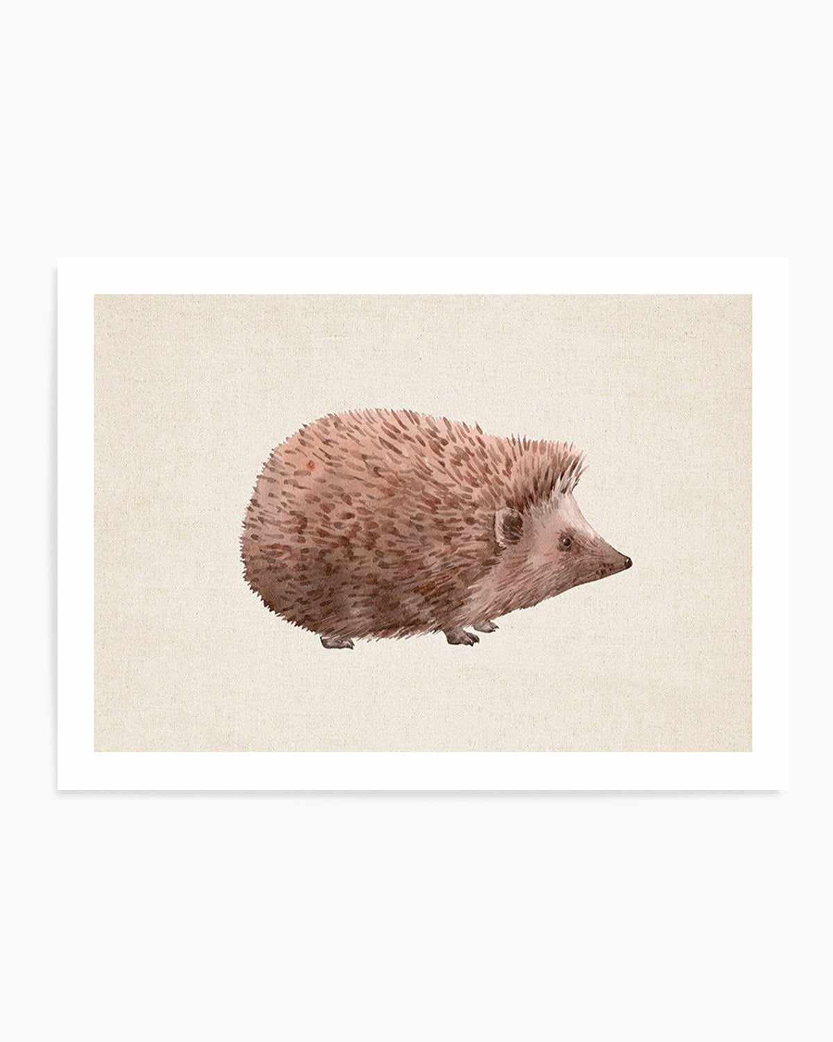 Hedgehog on Linen II | LS Art Print