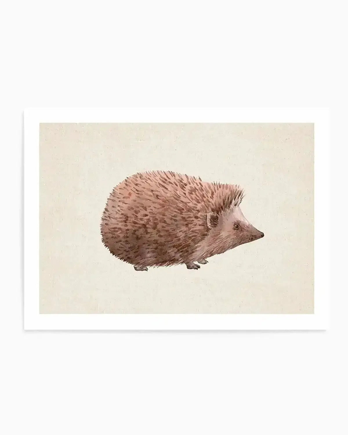 Hedgehog on Linen II | LS Art Print from Olive et Oriel where you can shop wallpaper and artworks online