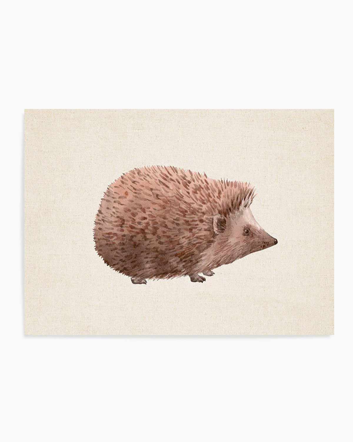 Hedgehog on Linen II | LS Art Print