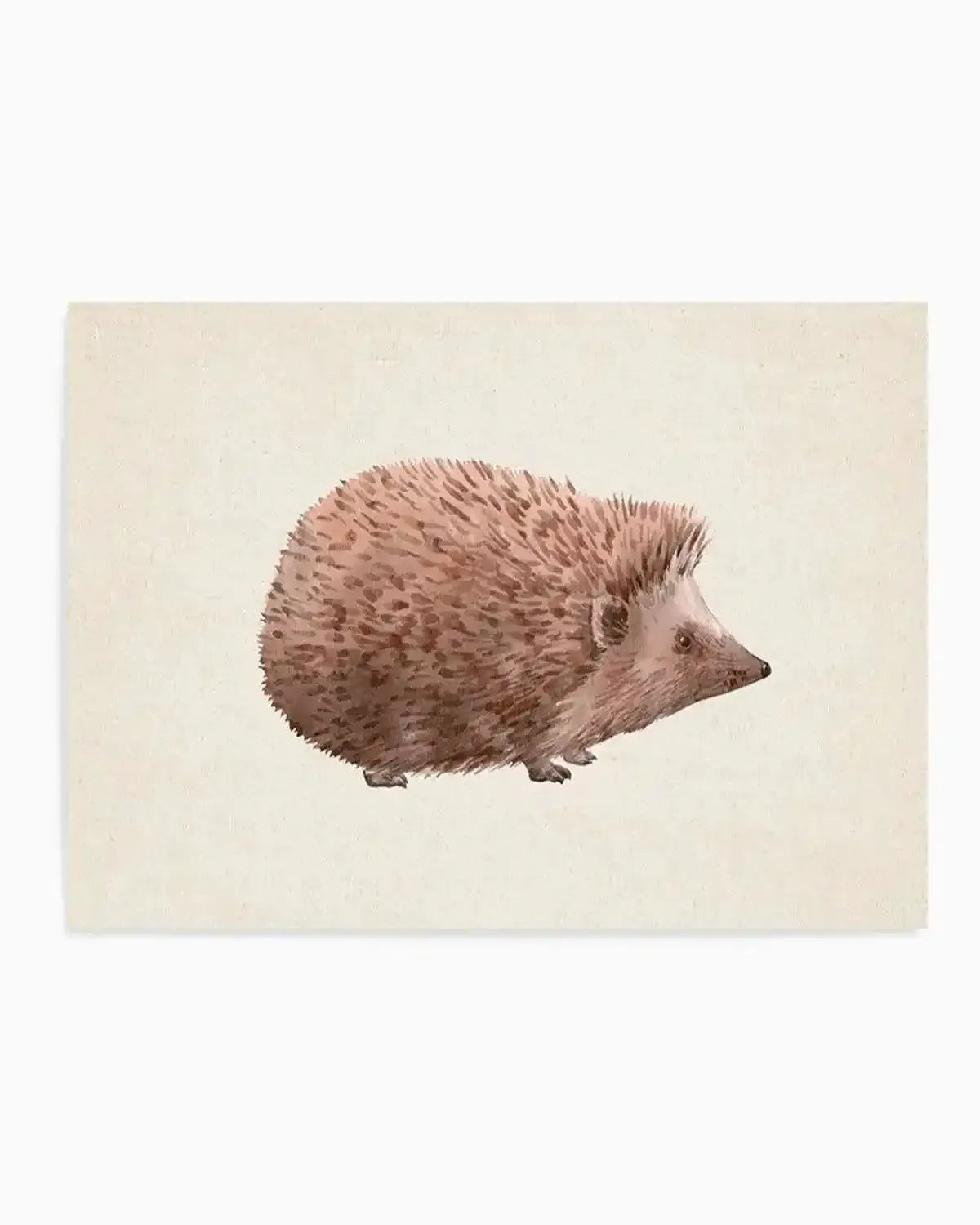 Hedgehog on Linen II | LS Art Print from Olive et Oriel where you can shop wallpaper and artworks online