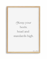 Heels, Head & Standards High | Coco Chanel Art Print