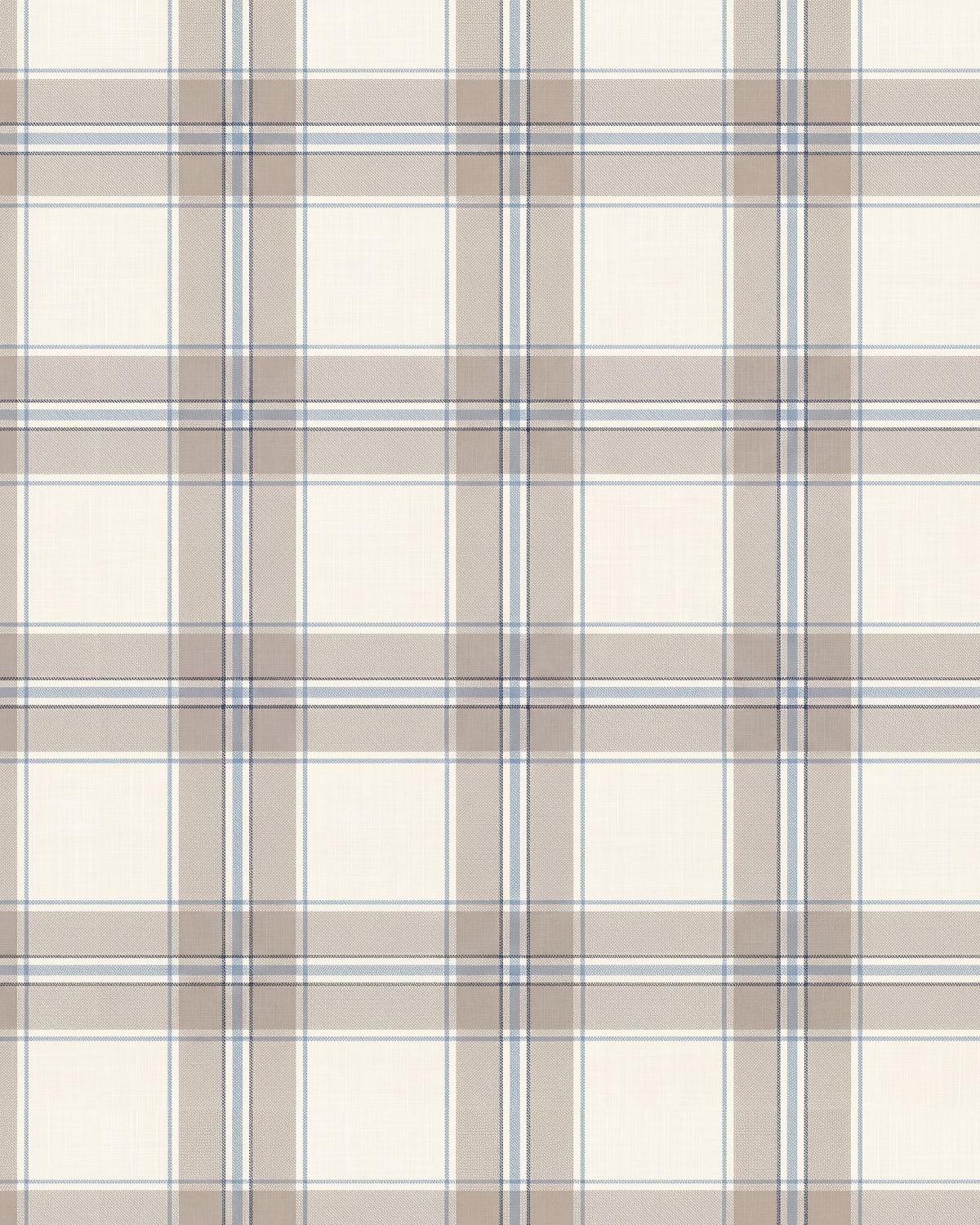 Heirloom Tartan in Grey and Blue Wallpaper
