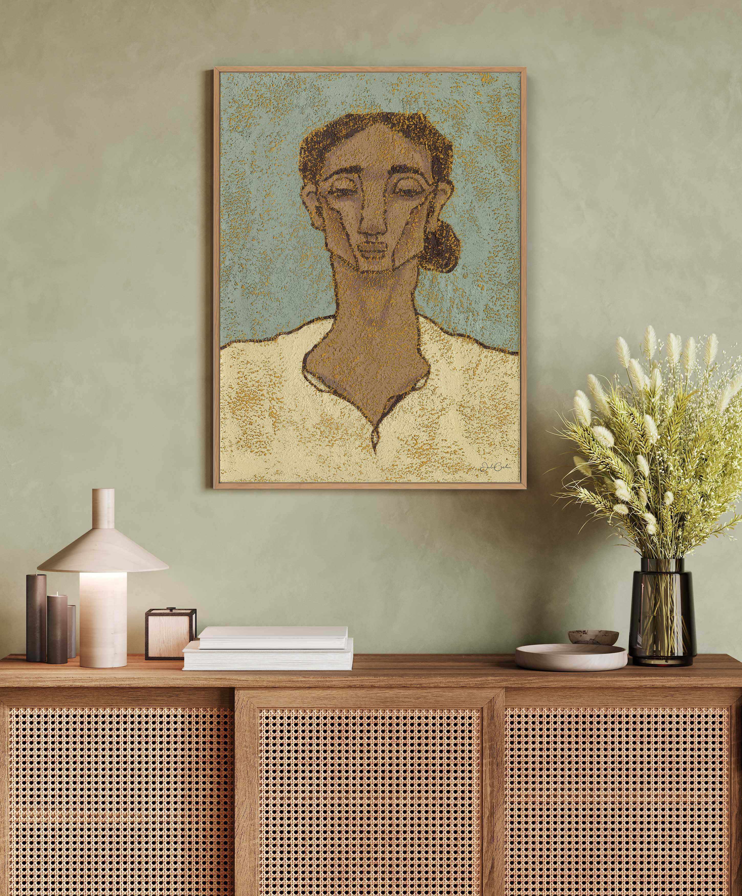 Helia by Julie Celina | Framed Canvas Art Print