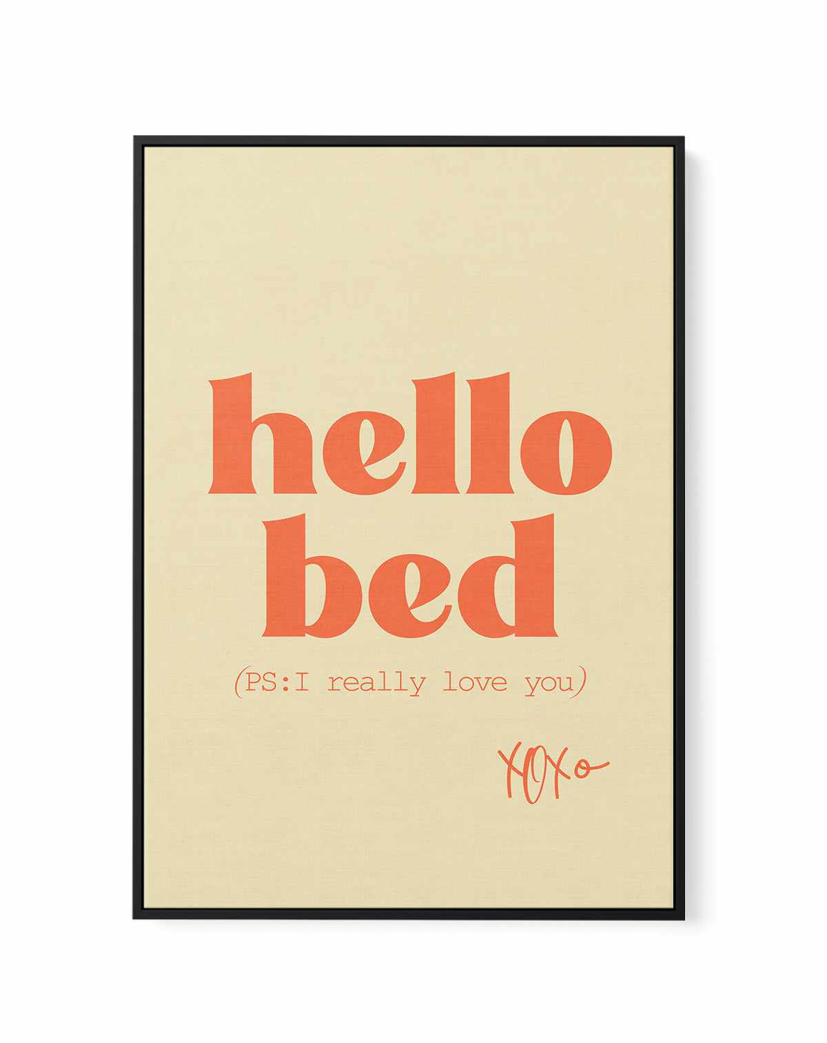 Hello Bed | Framed Canvas Art Print from Olive et Oriel where you can shop wallpaper and artworks online