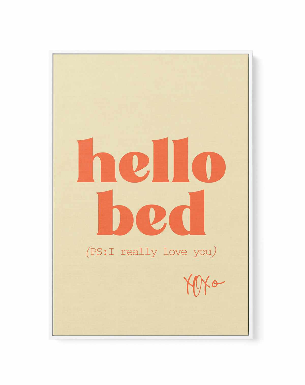 Hello Bed | Framed Canvas Art Print from Olive et Oriel where you can shop wallpaper and artworks online