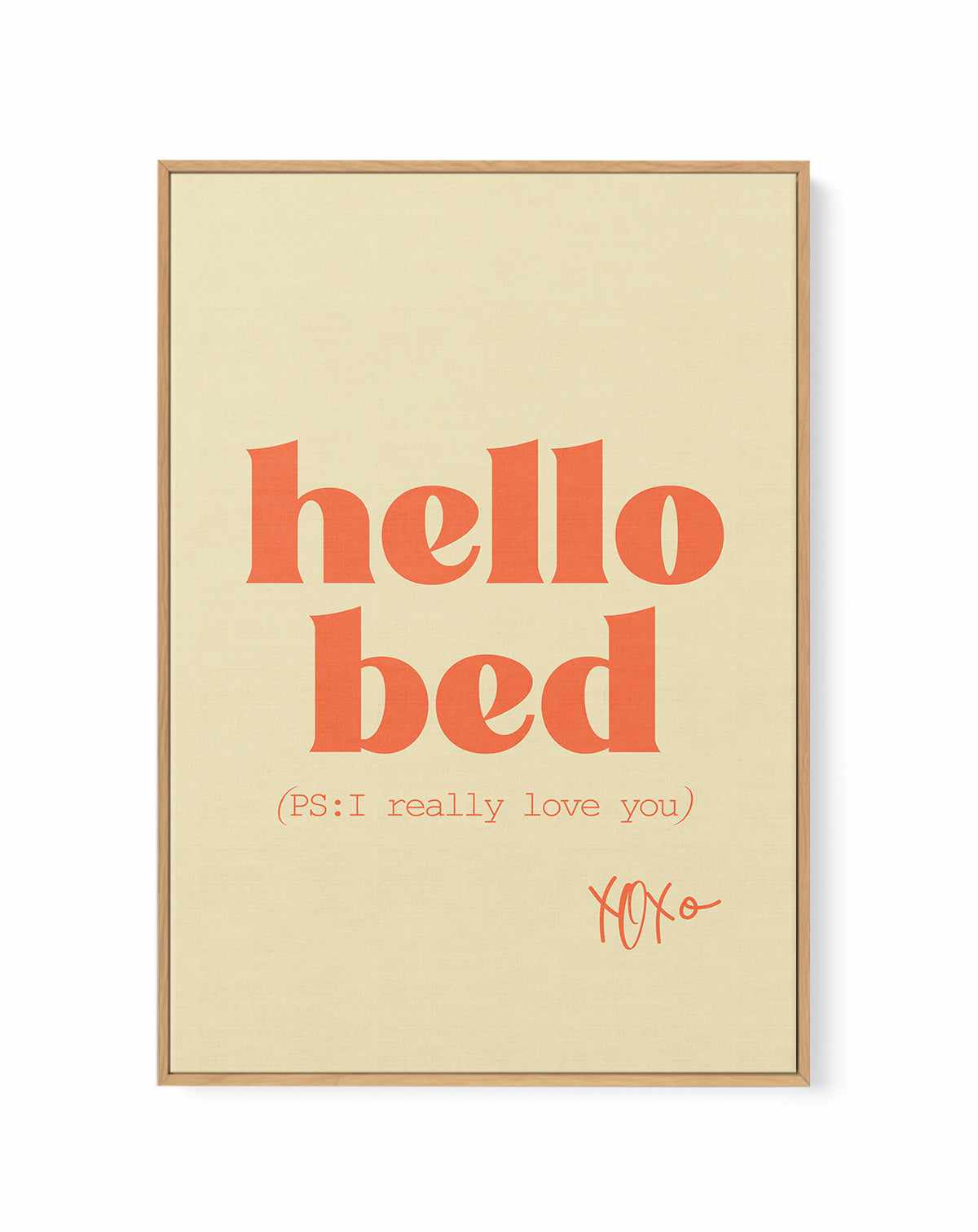 Hello Bed | Framed Canvas Art Print from Olive et Oriel where you can shop wallpaper and artworks online