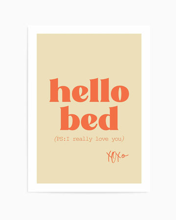 Hello Bed | Art Print from Olive et Oriel where you can shop wallpaper and artworks online