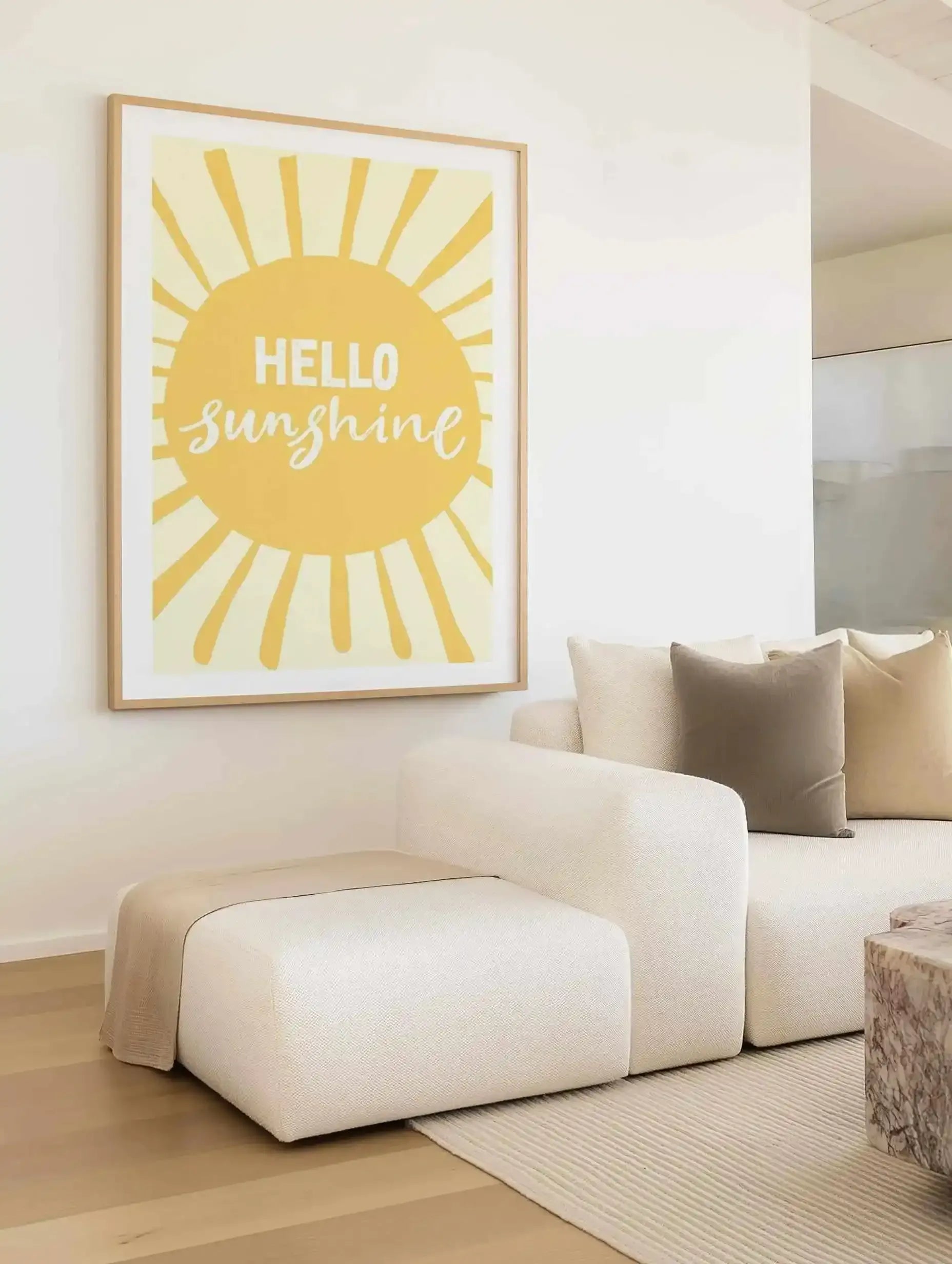 Hello Sunshine Art Print from Olive et Oriel where you can shop wallpaper and artworks online