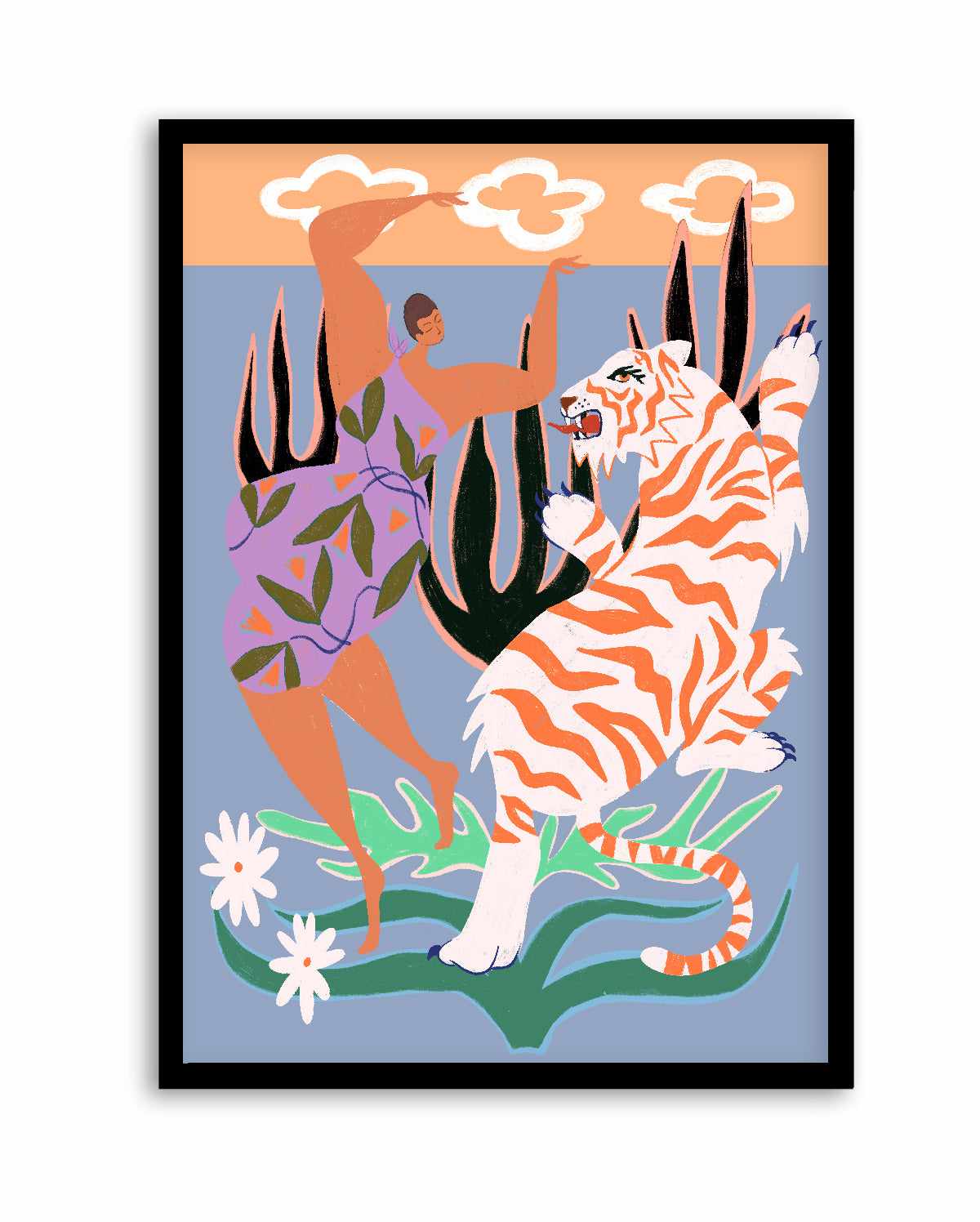 Hello Tiger by Arty Guava | Art Print from Olive et Oriel where you can shop wallpaper and artworks online
