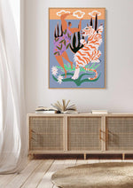 Hello Tiger by Arty Guava | Framed Canvas Art Print