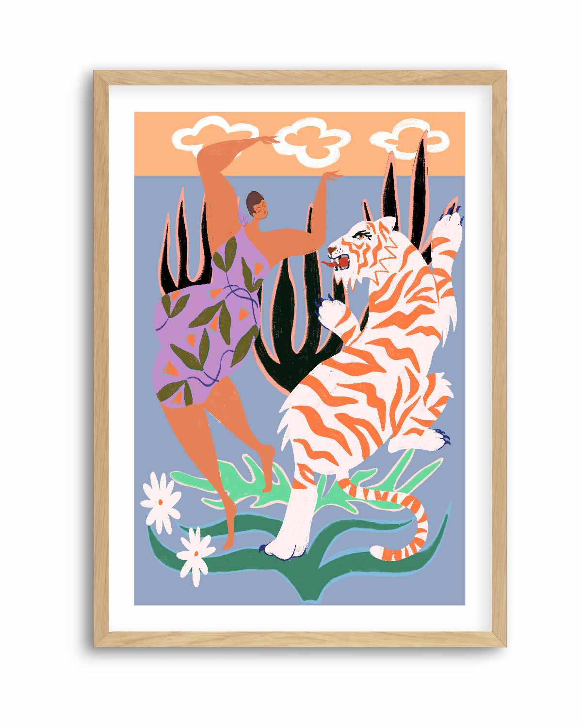 Hello Tiger by Arty Guava | Art Print from Olive et Oriel where you can shop wallpaper and artworks online