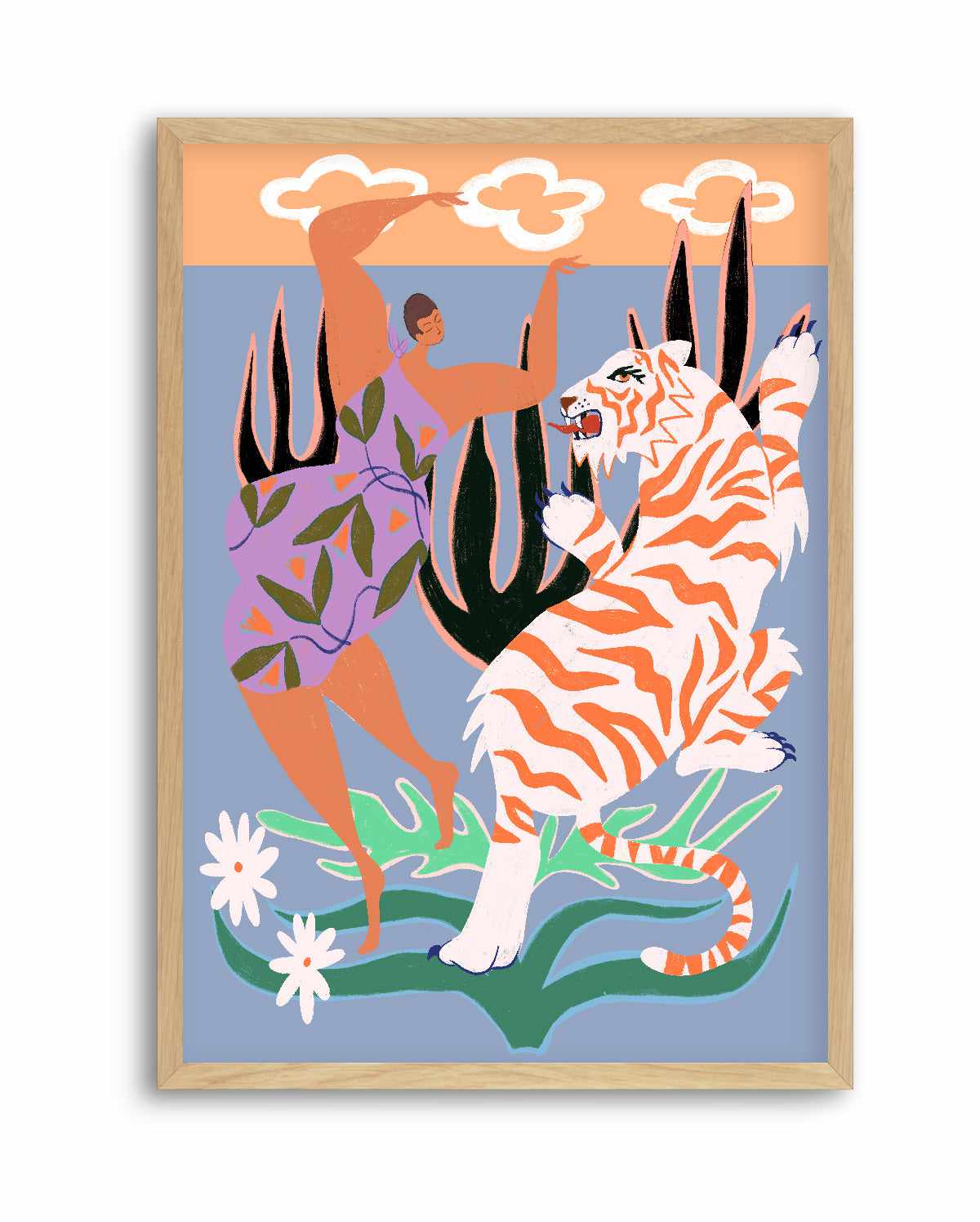 Hello Tiger by Arty Guava | Art Print from Olive et Oriel where you can shop wallpaper and artworks online