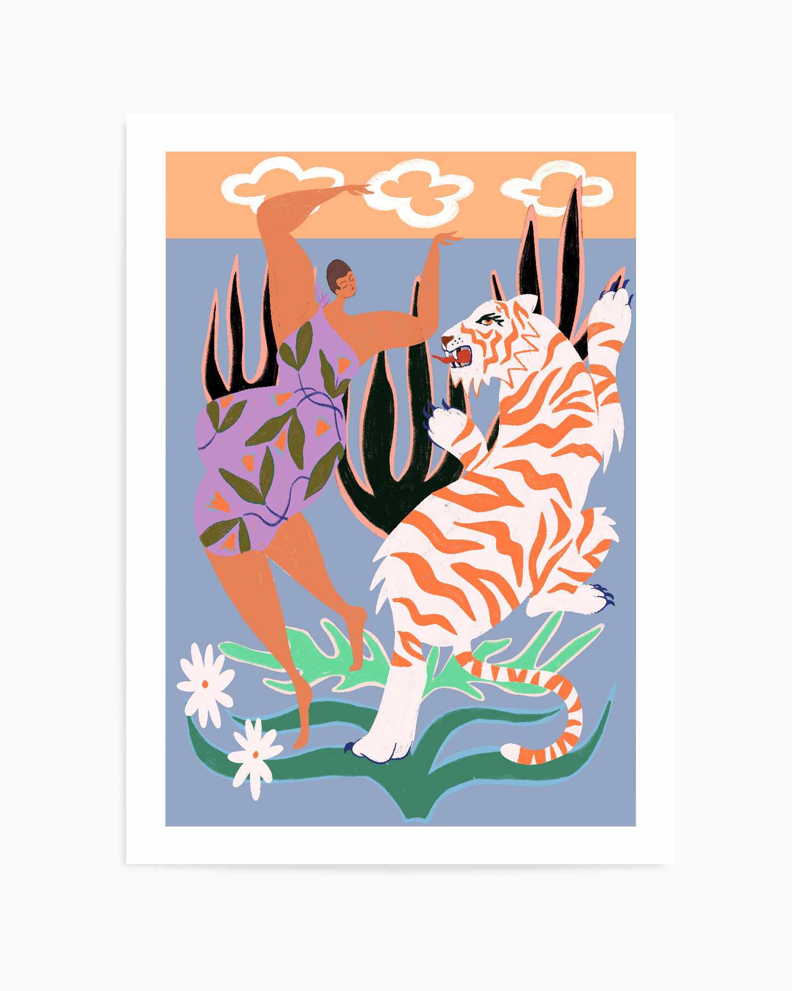Hello Tiger by Arty Guava | Art Print from Olive et Oriel where you can shop wallpaper and artworks online