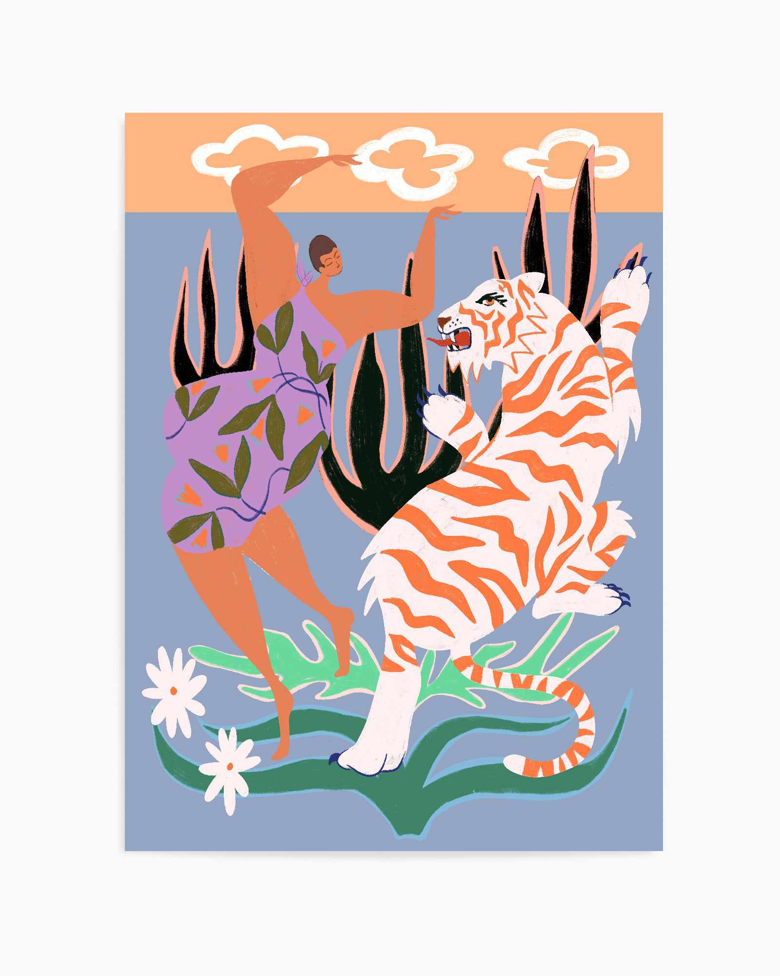 Hello Tiger by Arty Guava | Art Print from Olive et Oriel where you can shop wallpaper and artworks online
