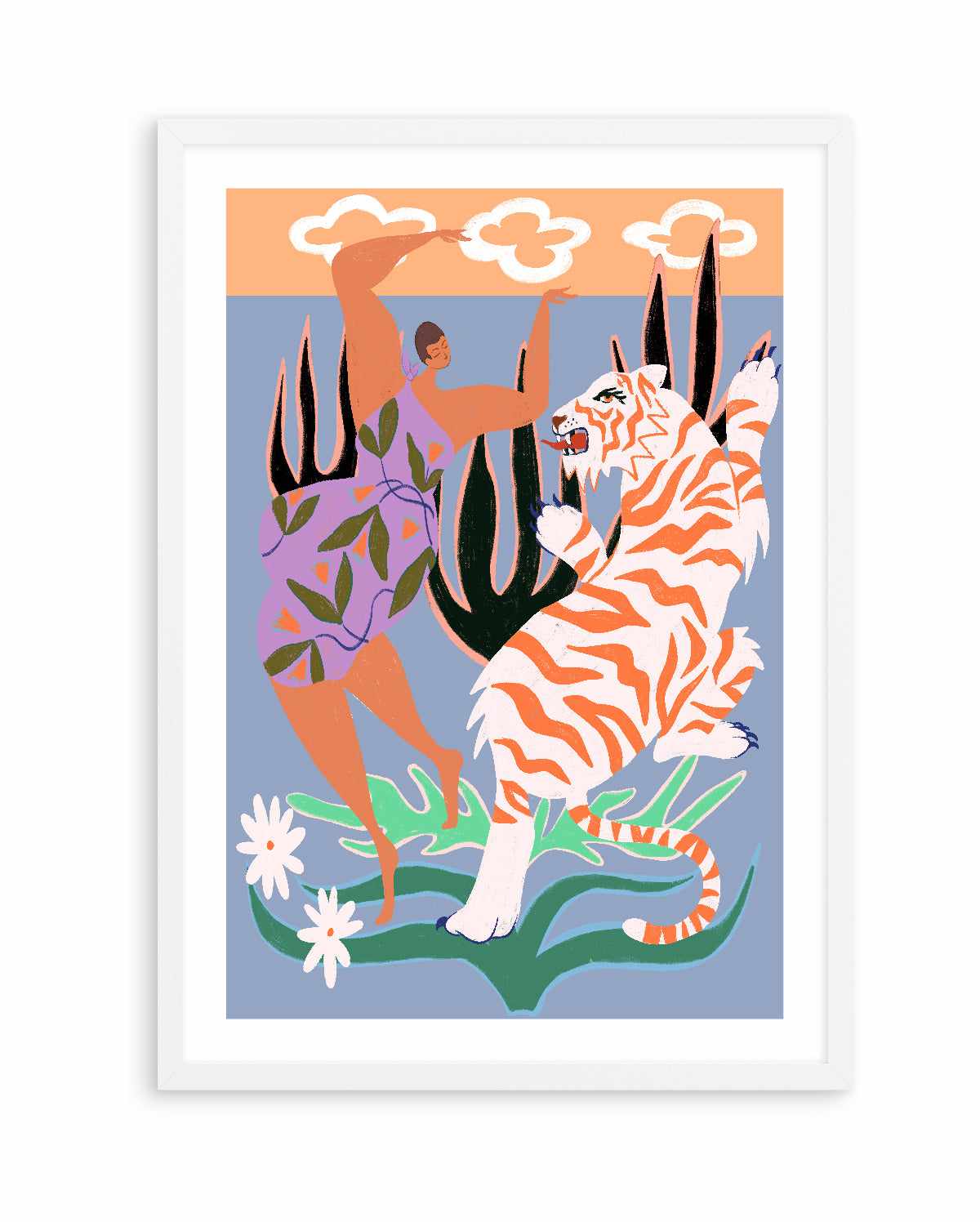 Hello Tiger by Arty Guava | Art Print from Olive et Oriel where you can shop wallpaper and artworks online