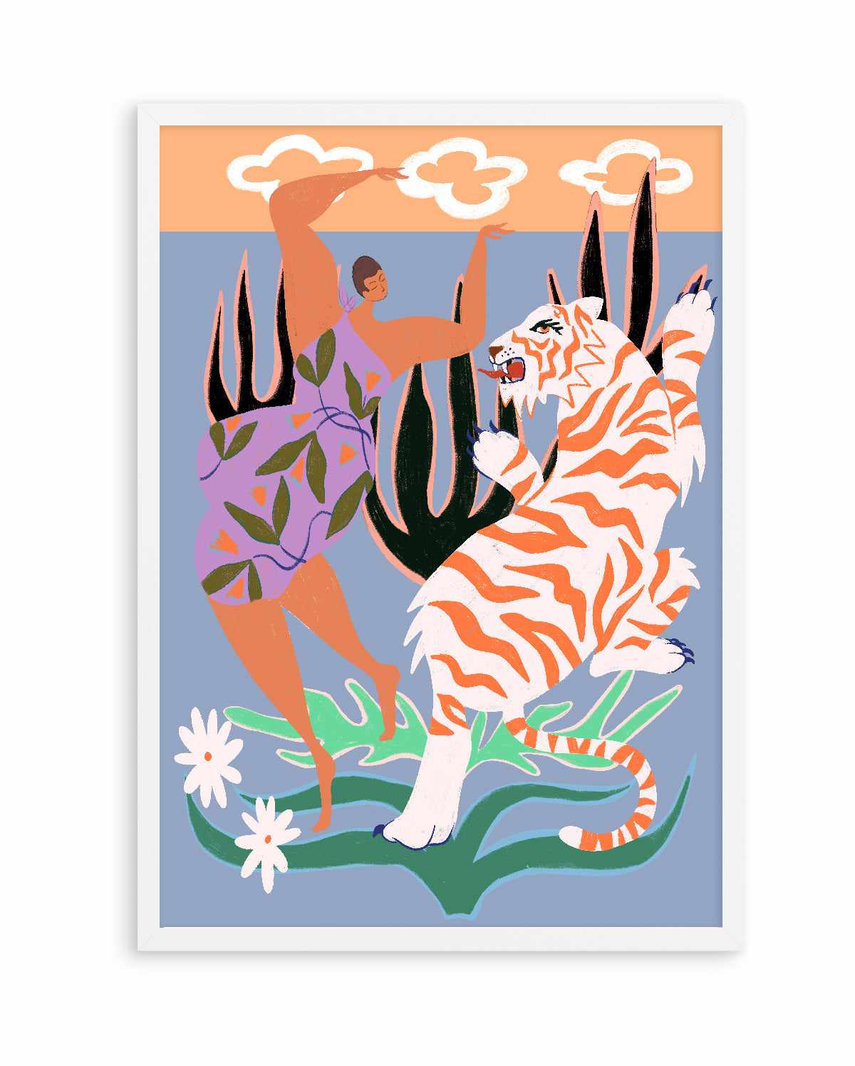 Hello Tiger by Arty Guava | Art Print from Olive et Oriel where you can shop wallpaper and artworks online