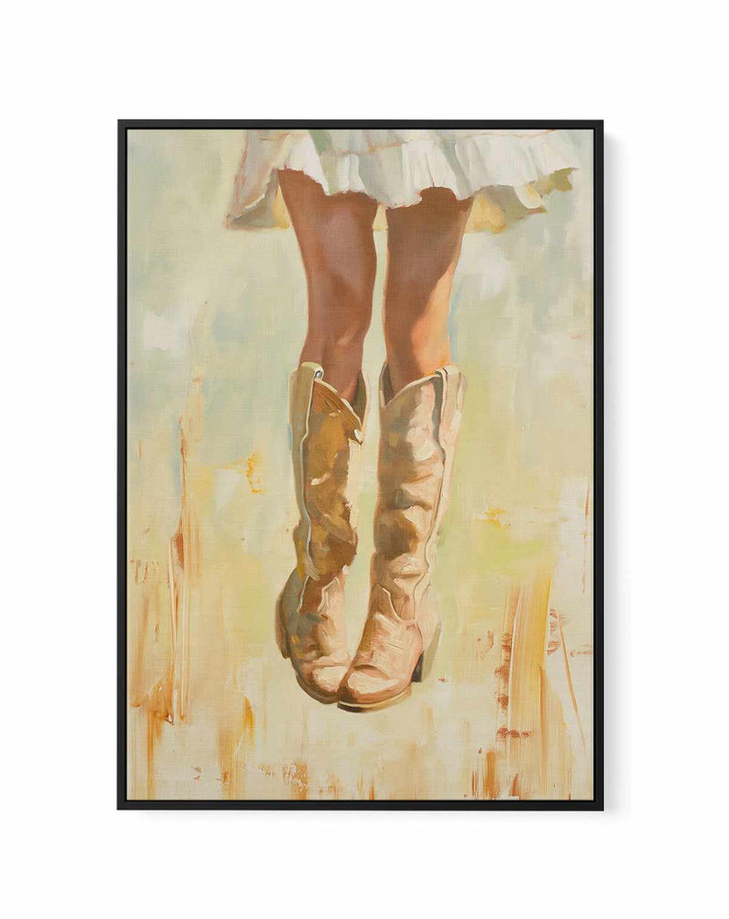 Her Boots | Framed Canvas Art Print