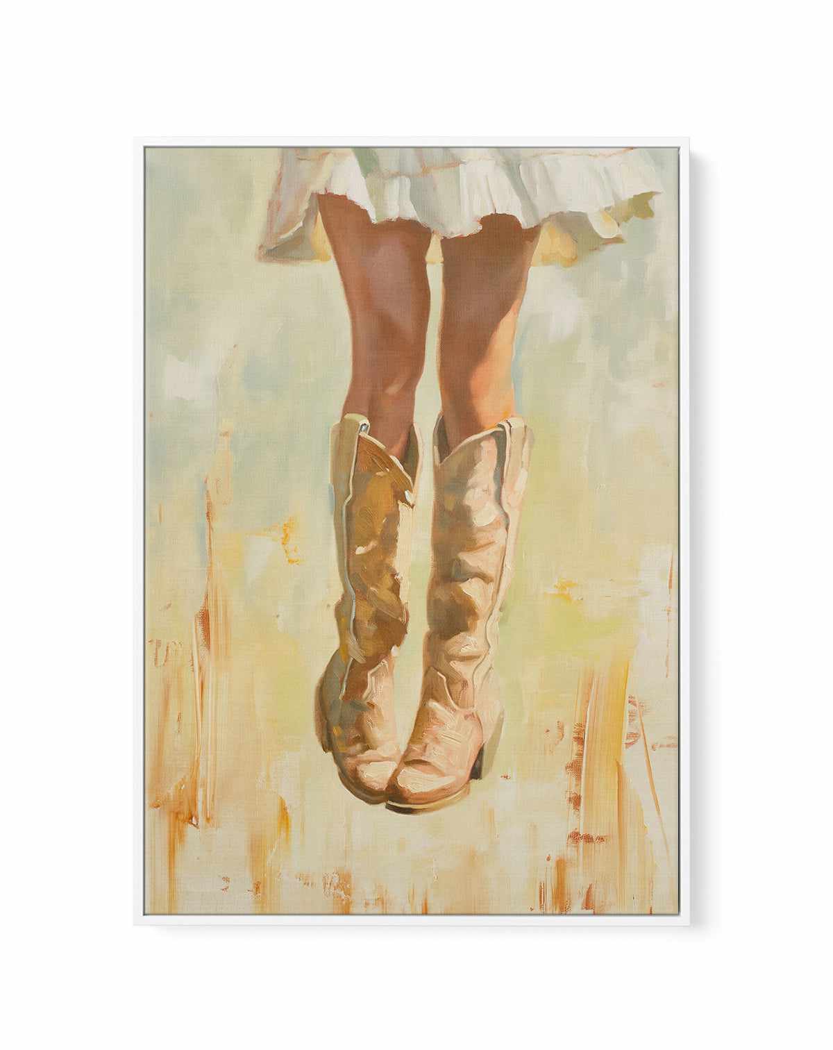 Her Boots | Framed Canvas Art Print