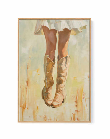 Her Boots | Framed Canvas Art Print from Olive et Oriel where you can shop wallpaper and artworks online