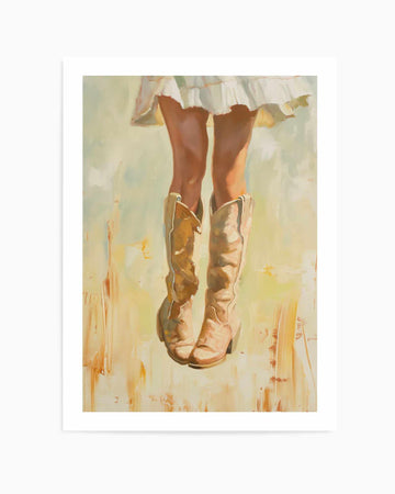 Her Boots | Art Print from Olive et Oriel where you can shop wallpaper and artworks online