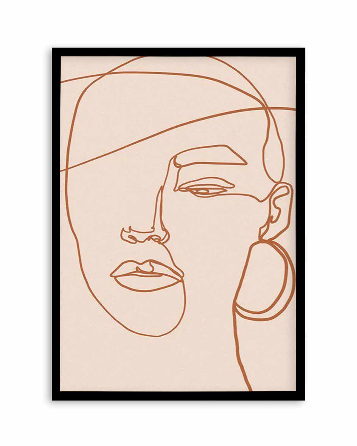 Her Contours II | Terracotta Art Print