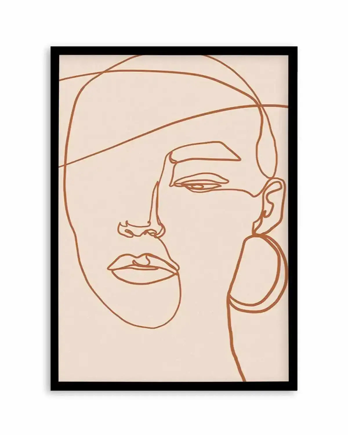 Her Contours II | Terracotta Art Print from Olive et Oriel where you can shop wallpaper and artworks online