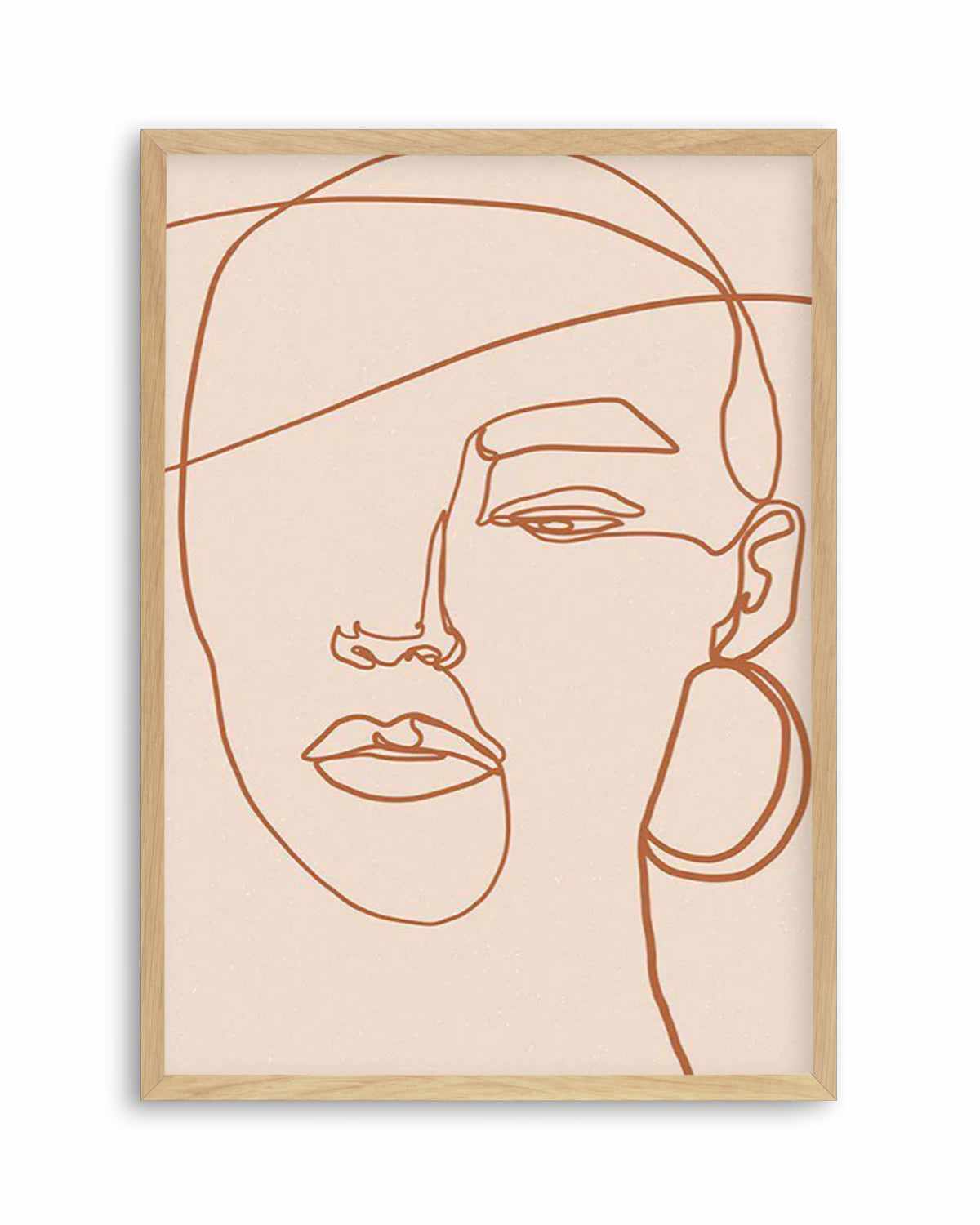 Her Contours II | Terracotta Art Print