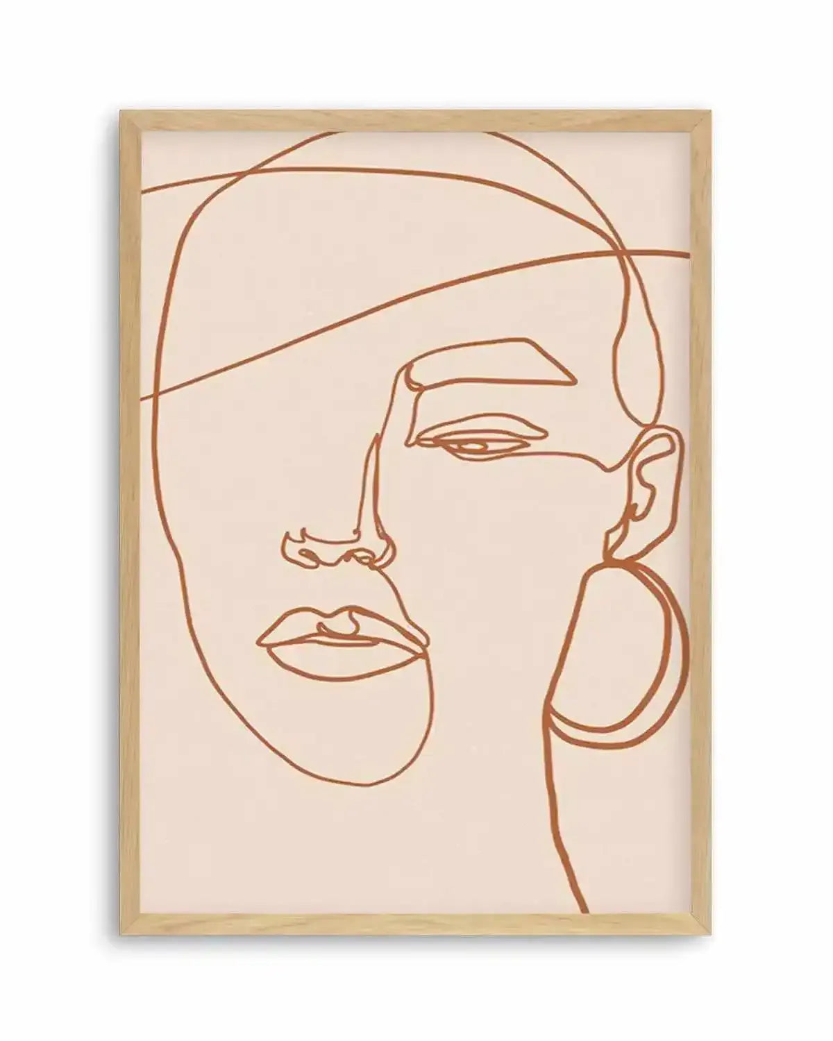 Her Contours II | Terracotta Art Print from Olive et Oriel where you can shop wallpaper and artworks online