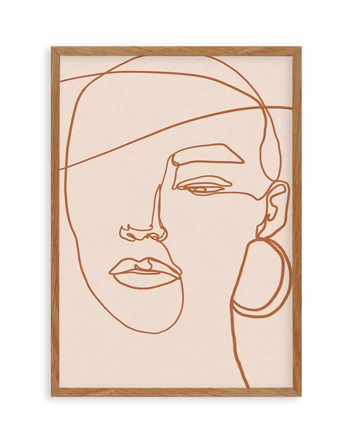 Her Contours II | Terracotta Art Print