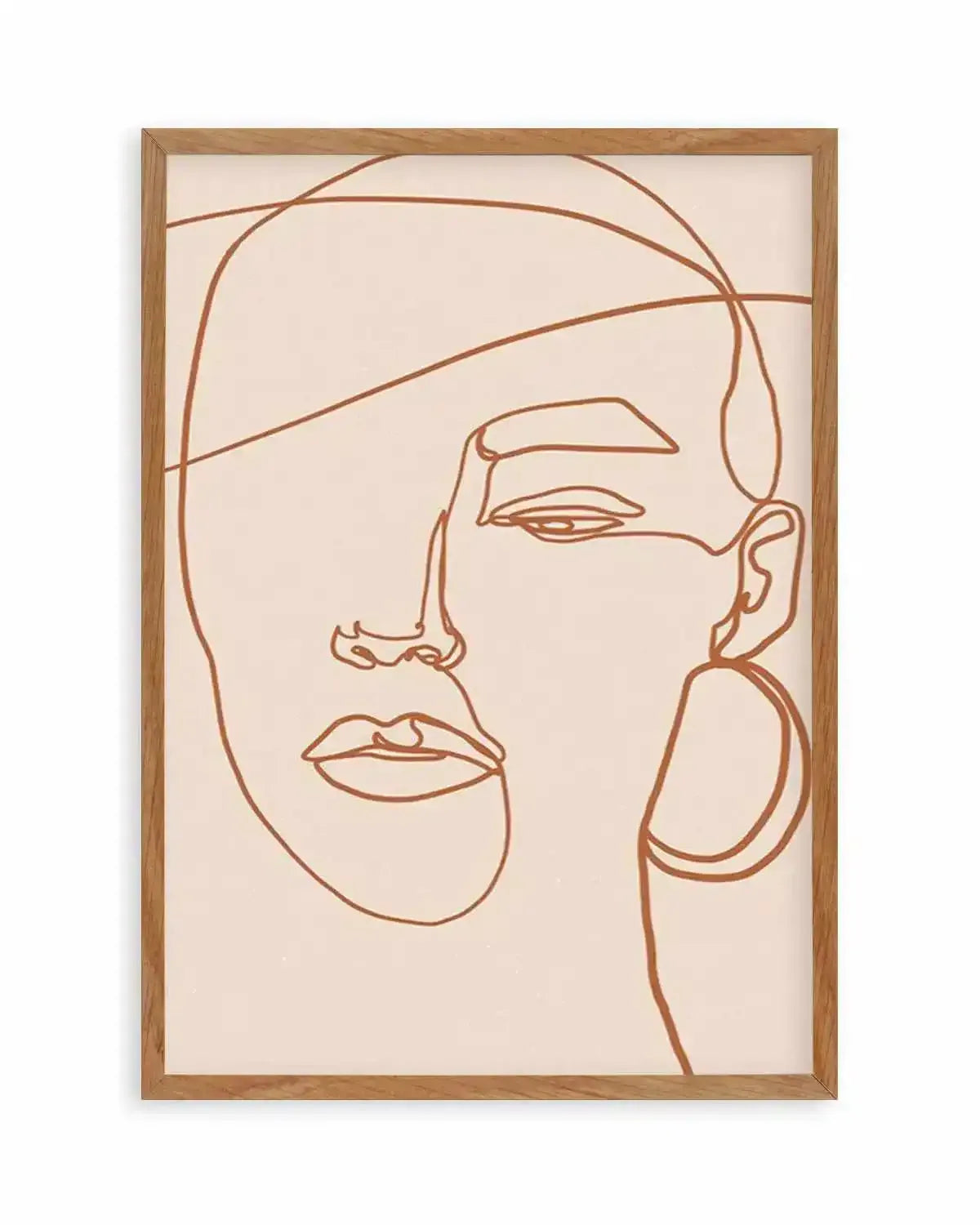 Her Contours II | Terracotta Art Print from Olive et Oriel where you can shop wallpaper and artworks online