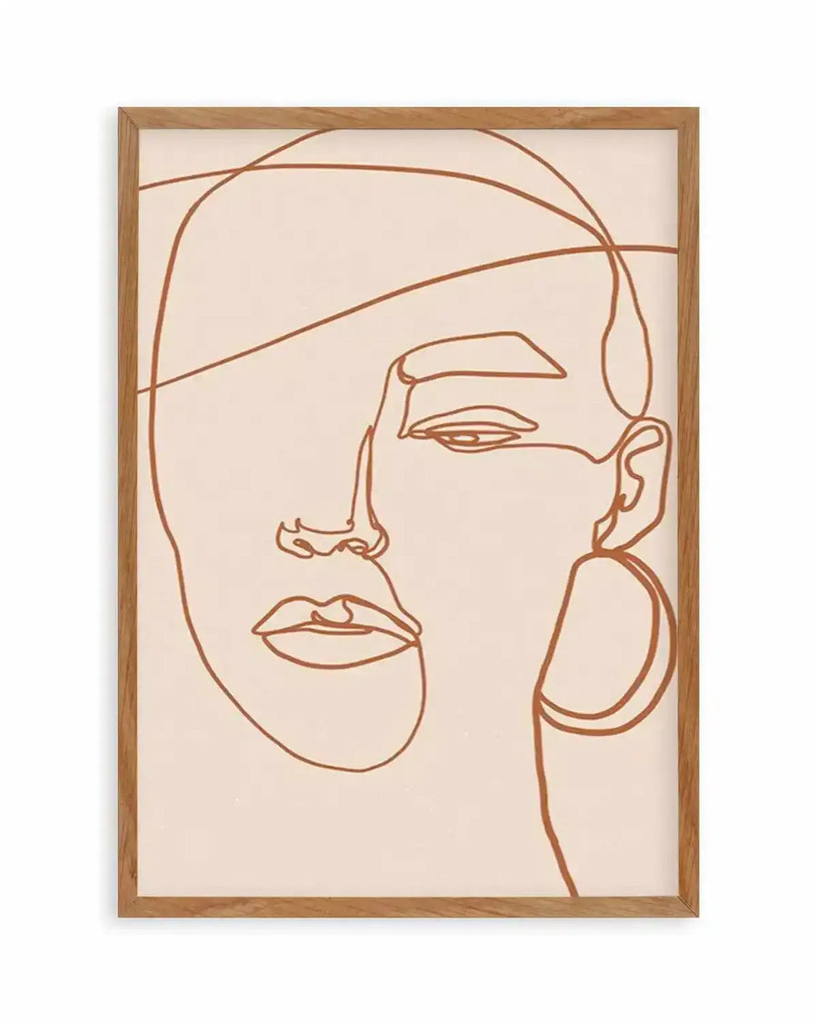 Her Contours II | Terracotta Art Print from Olive et Oriel where you can shop wallpaper and artworks online