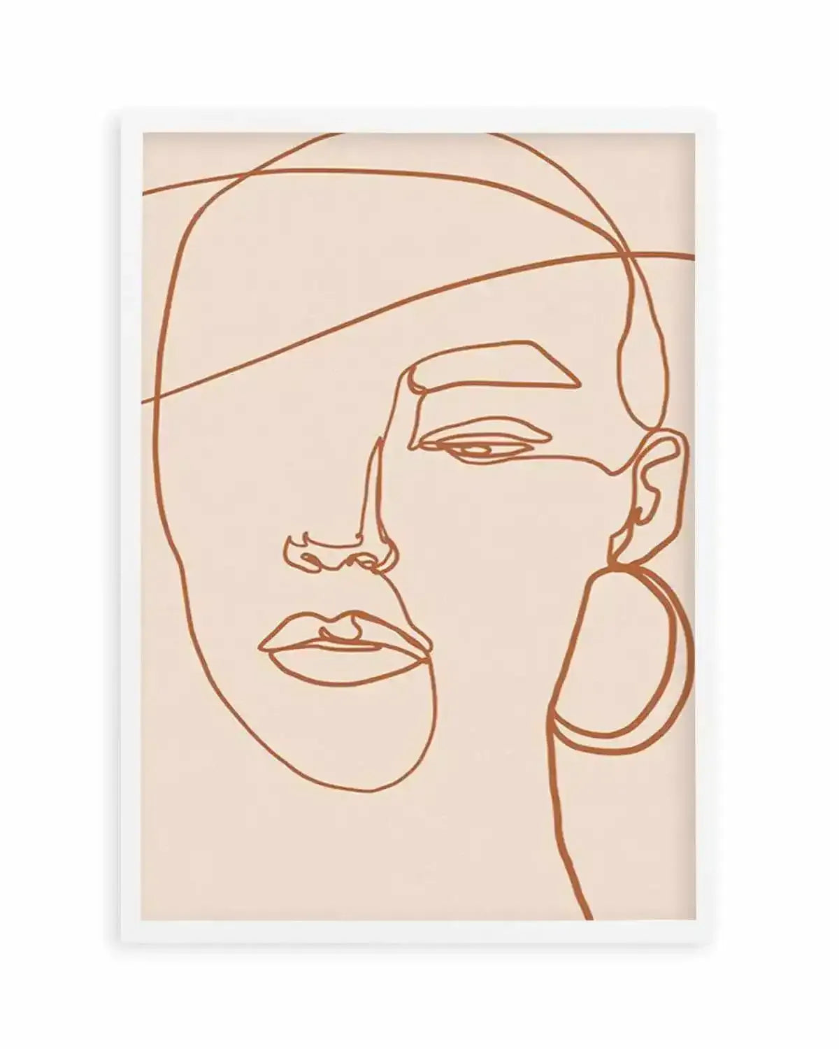 Her Contours II | Terracotta Art Print from Olive et Oriel where you can shop wallpaper and artworks online