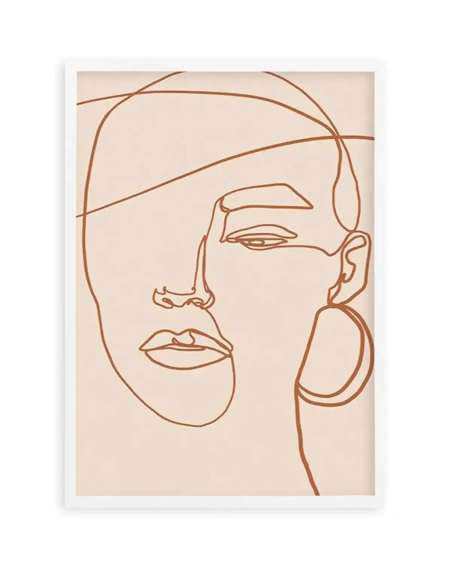 Her Contours II | Terracotta Art Print from Olive et Oriel where you can shop wallpaper and artworks online