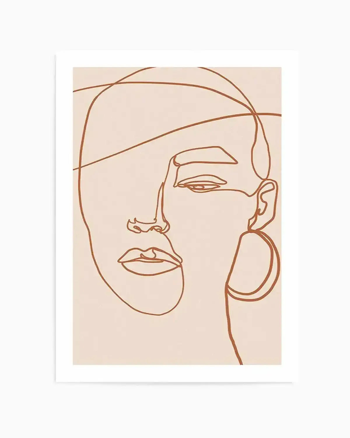 Her Contours II | Terracotta Art Print from Olive et Oriel where you can shop wallpaper and artworks online