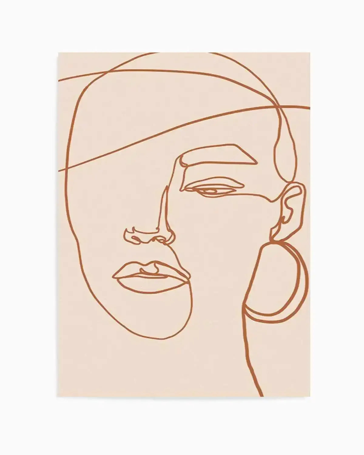 Her Contours II | Terracotta Art Print from Olive et Oriel where you can shop wallpaper and artworks online