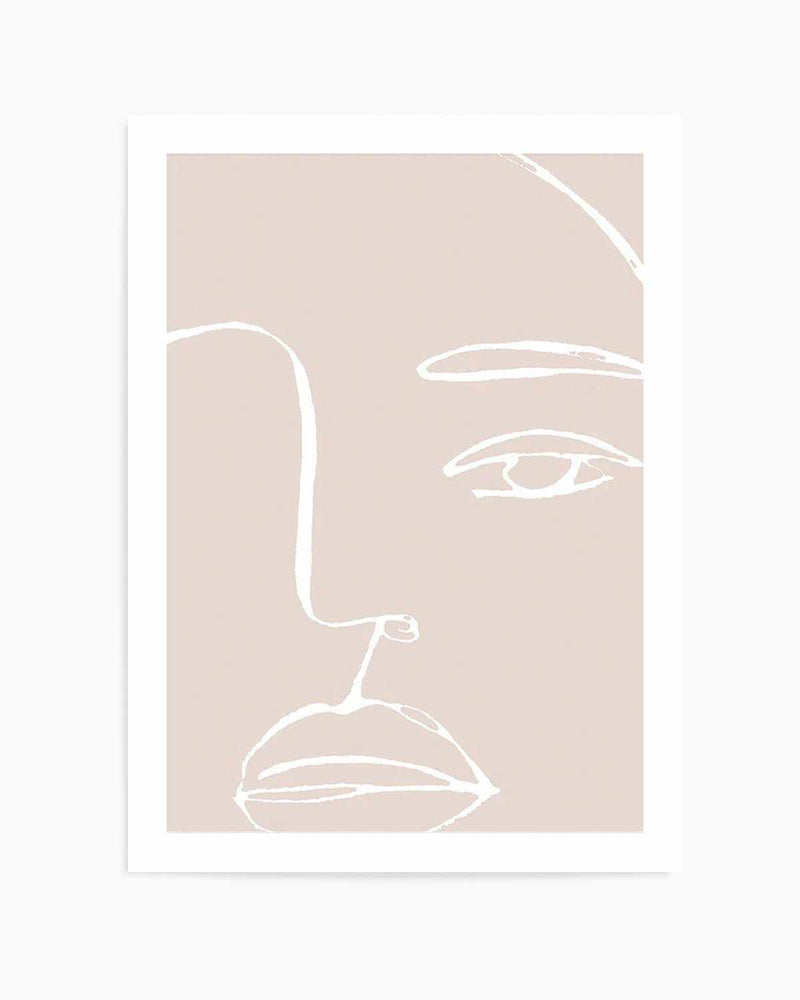 Her Face | Line Art Art Print
