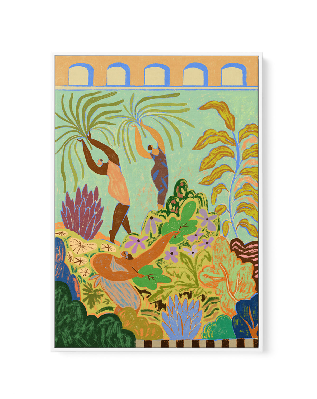 Her Garden by Arty Guava | Framed Canvas Art Print