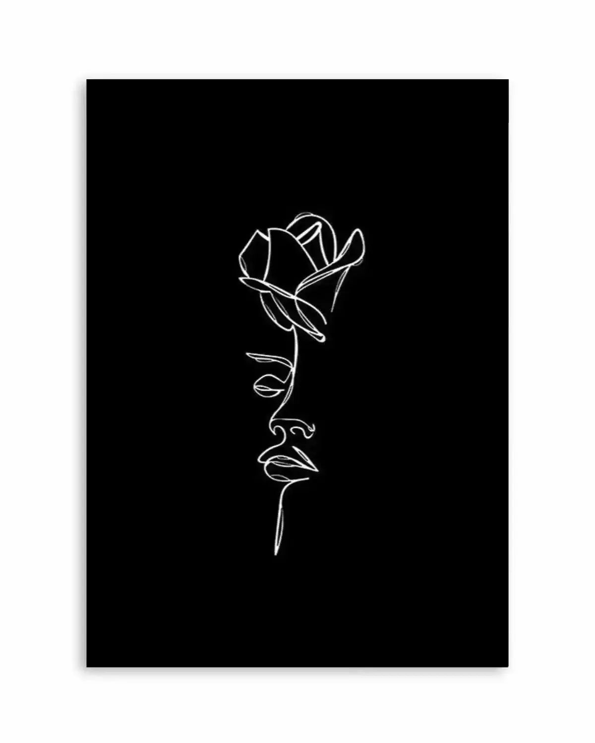 Her Wild Rose | B&W Art Print from Olive et Oriel where you can shop wallpaper and artworks online