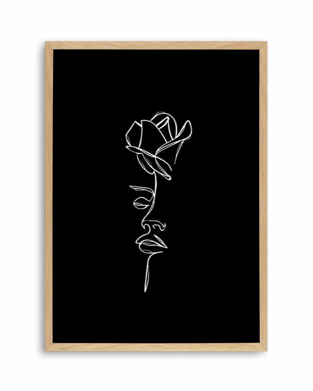 Her Wild Rose | B&W Art Print