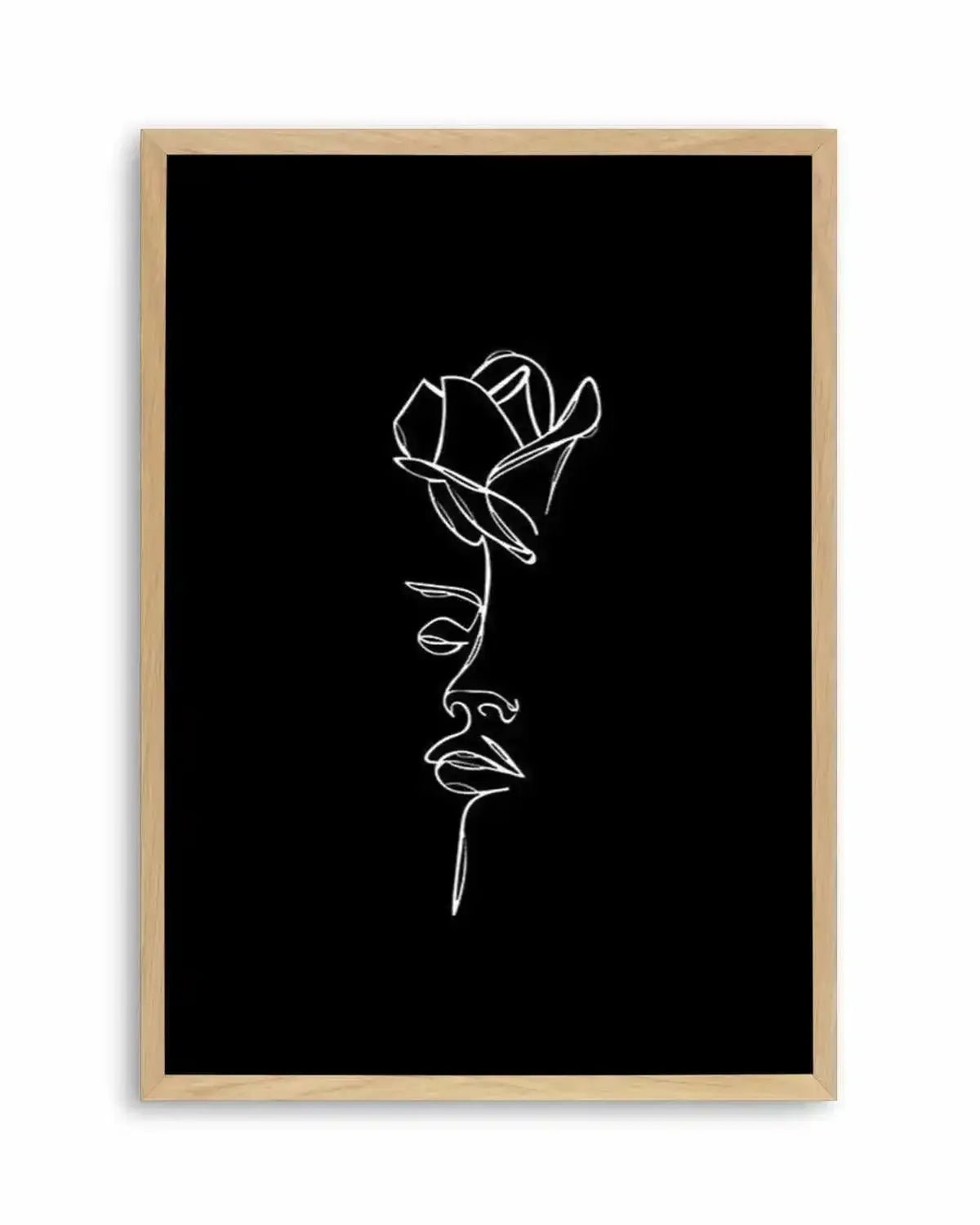Her Wild Rose | B&W Art Print from Olive et Oriel where you can shop wallpaper and artworks online