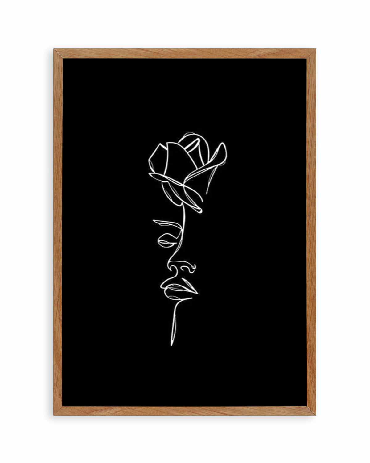 Her Wild Rose | B&W Art Print