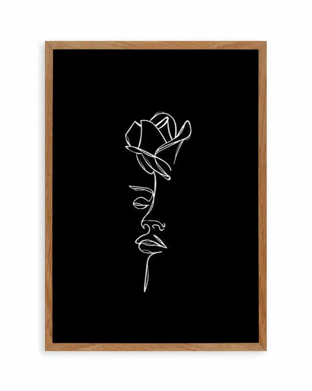 Her Wild Rose | B&W Art Print from Olive et Oriel where you can shop wallpaper and artworks online