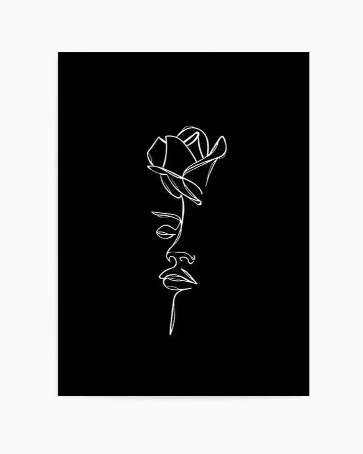 Her Wild Rose | B&W Art Print from Olive et Oriel where you can shop wallpaper and artworks online